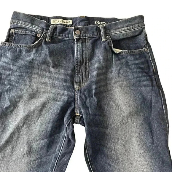 1969 GAP 34 X 30 MEN’S STANDARD FIT DISTRESSED JEANS measures - Picture 3 of 11